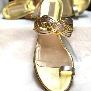 Michael Kors Moab Gold Metallic Slide